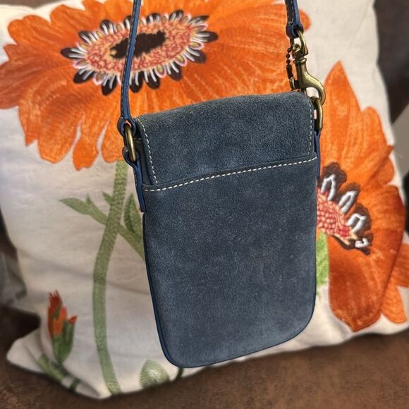 VINTAGE COACH SOHO MINI POUCH BUCKLE BAG SUEDE LEATHER W/HANGTAG STYLE #4332 GVC - Picture 8 of 17